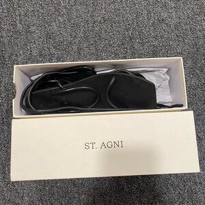 Saint Agni black mini heel strappy sandal